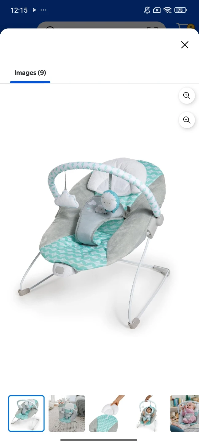 Ingenuity Keep Cozy Bouncer - Grey/Mint