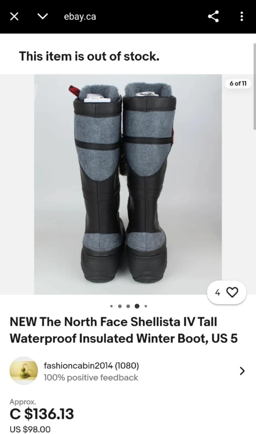 The North Face Shellista IV Winter Boots 🥕 size 8 - photo 3