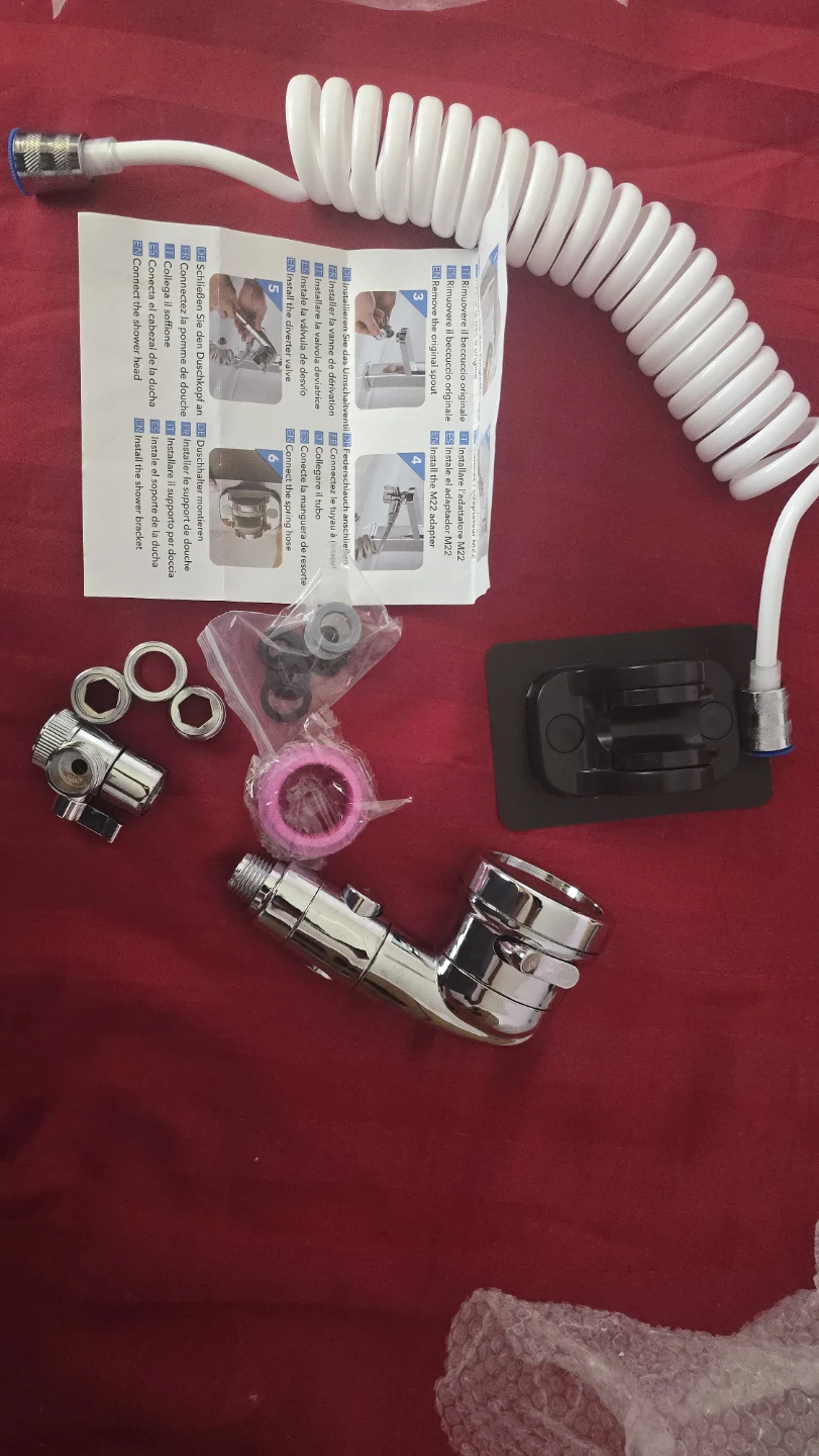 Shower Head with Hose and Adapters for sink or bathtub