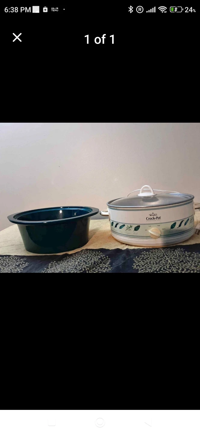 A good condition Rival ceramic slow cooker  on sale.