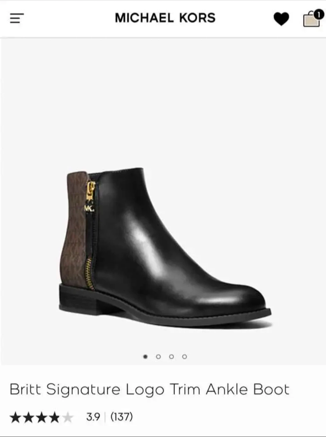 Michael Kors Britt Signature Logo Trim Ankle Boot