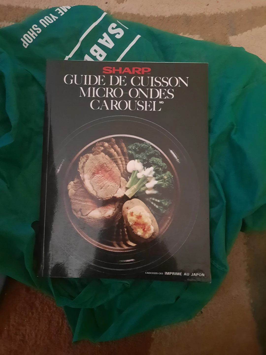 Sharp Carousel Microwave Cookbook pick up in st.albert