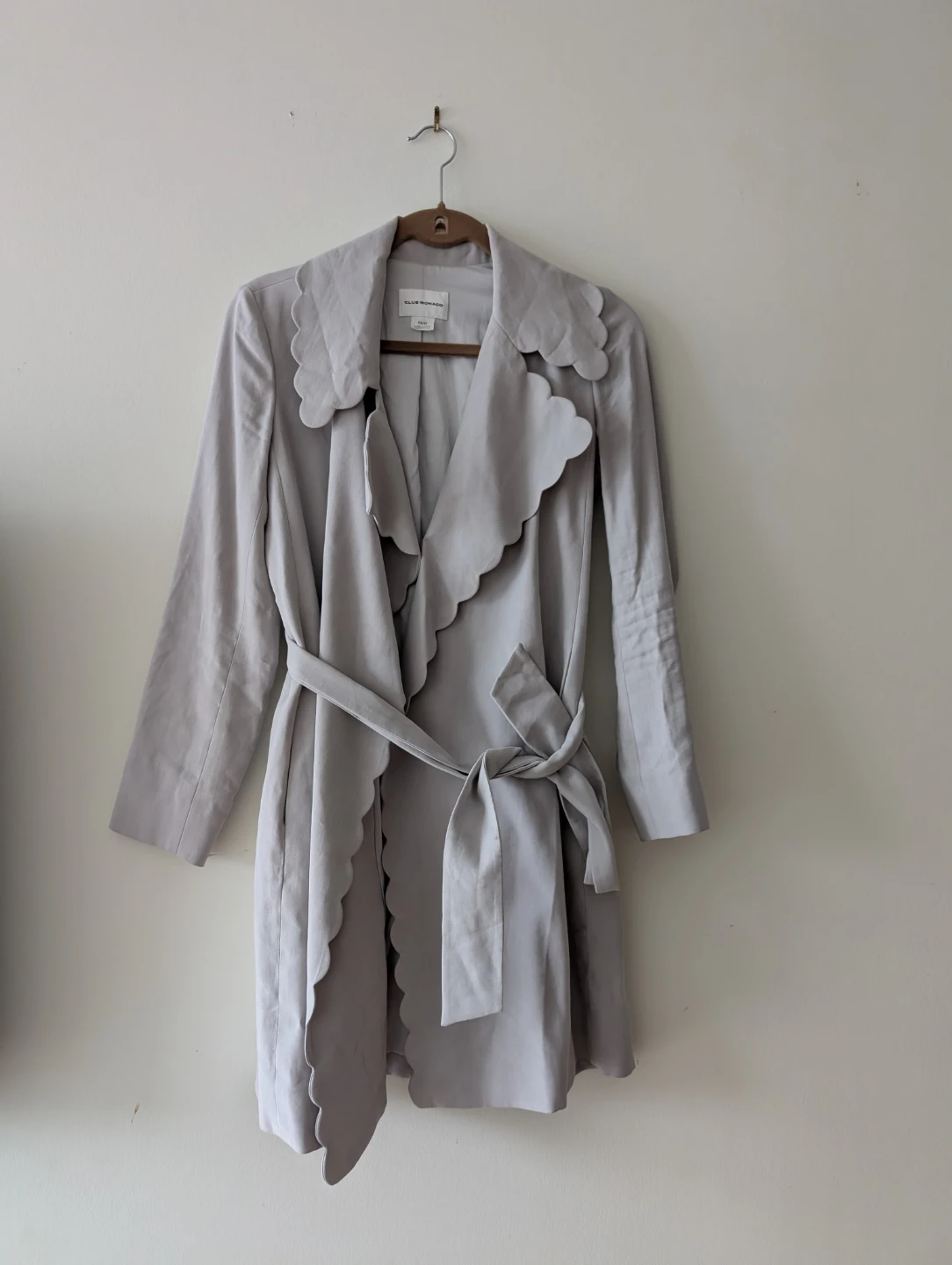Club Monaco XS/TP Scalloped Trench Coat