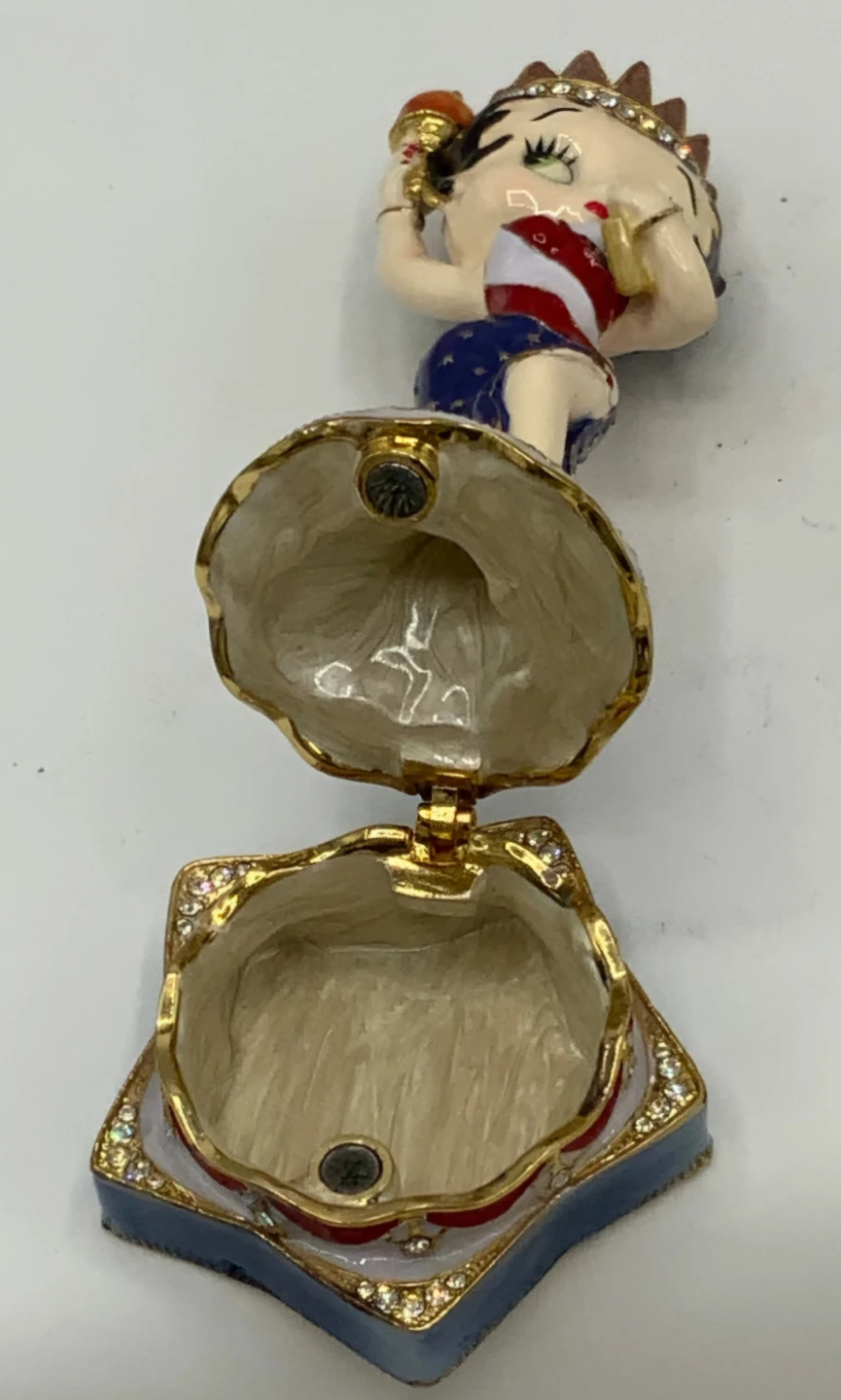 Betty Boop Miss Liberty Figurine Trinket Box - photo 3