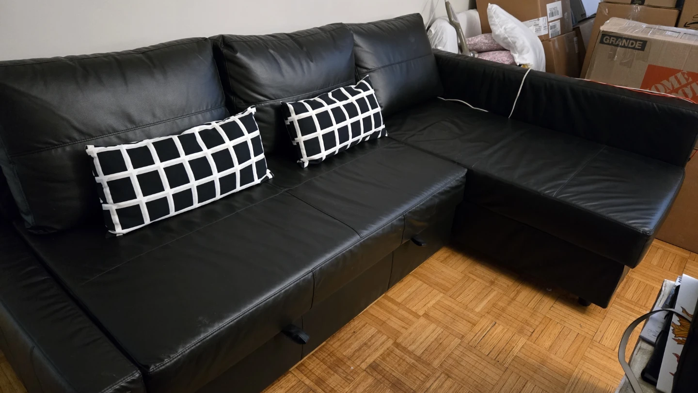 IKEA Friheten Black Sleeper Sectional Sofa