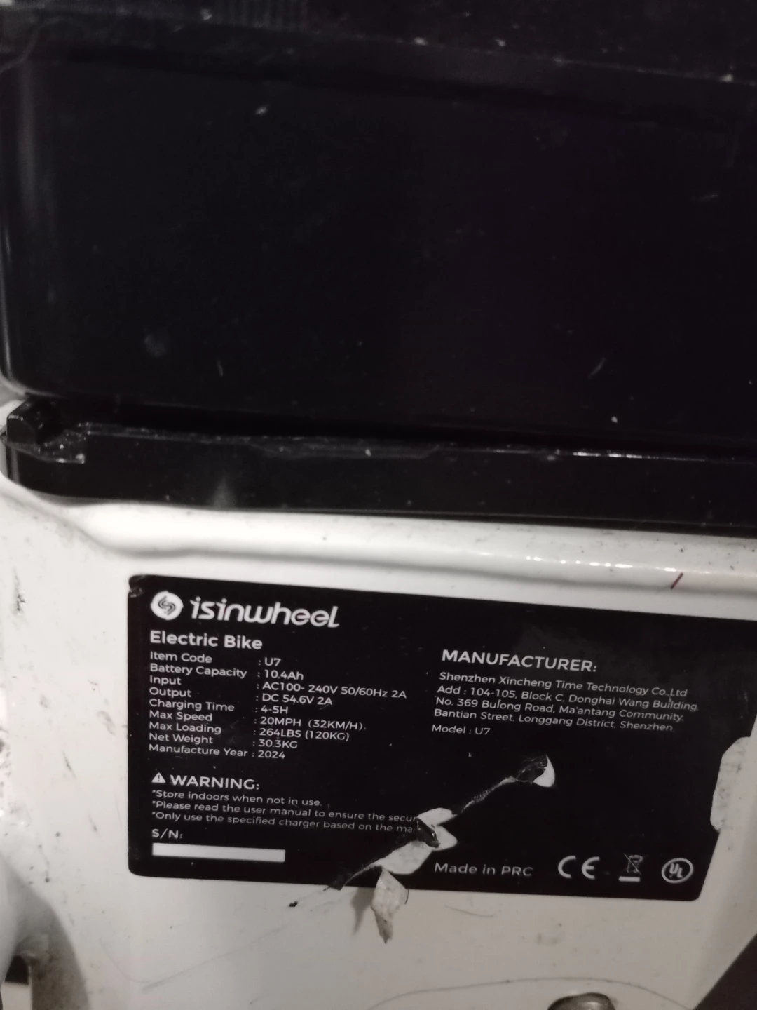 isinwheel Electric Bike U7 - photo 3