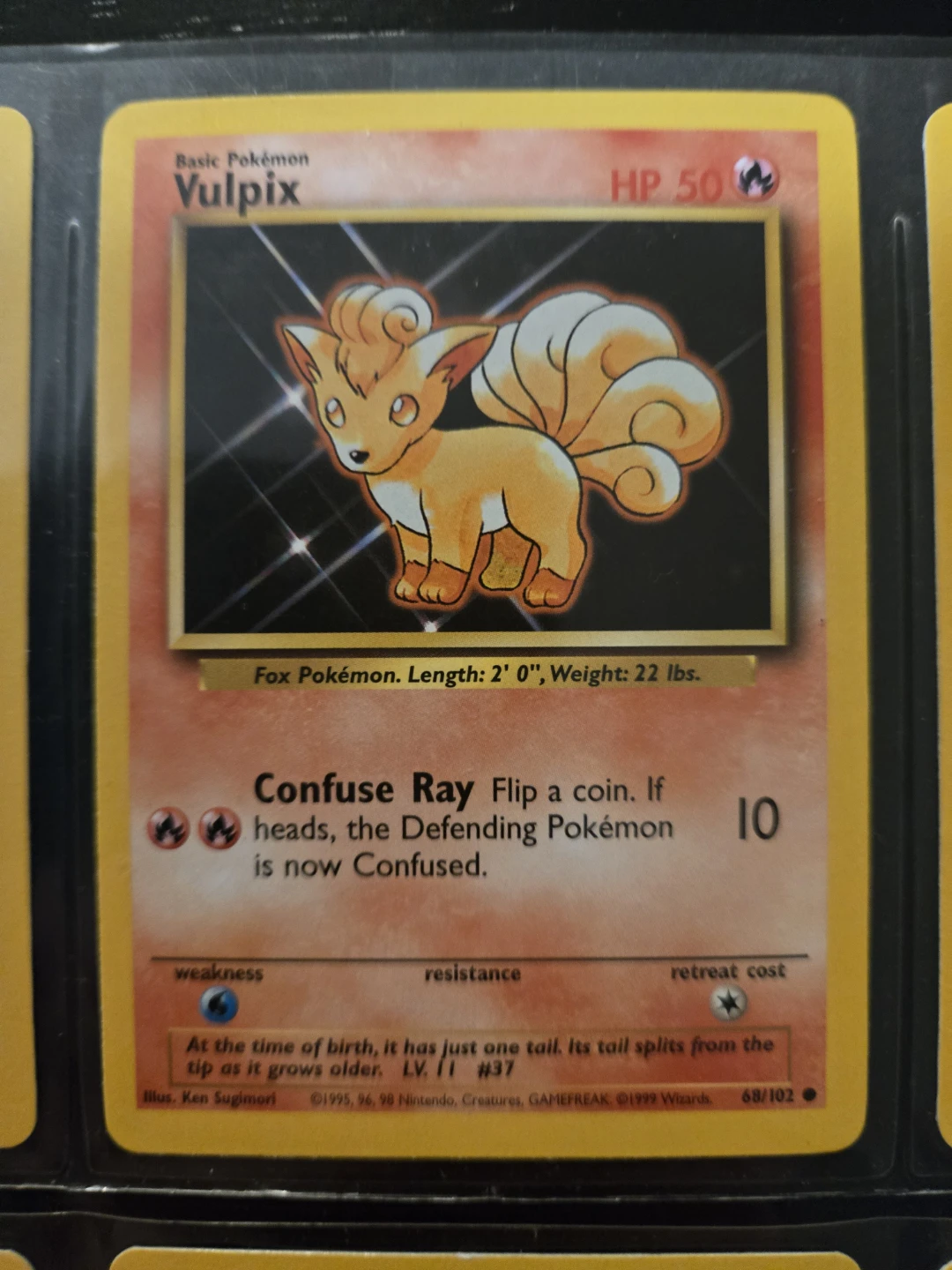 1999 Pokeman Rare Vulpix Misprint, Tangela Shadowless - photo 2