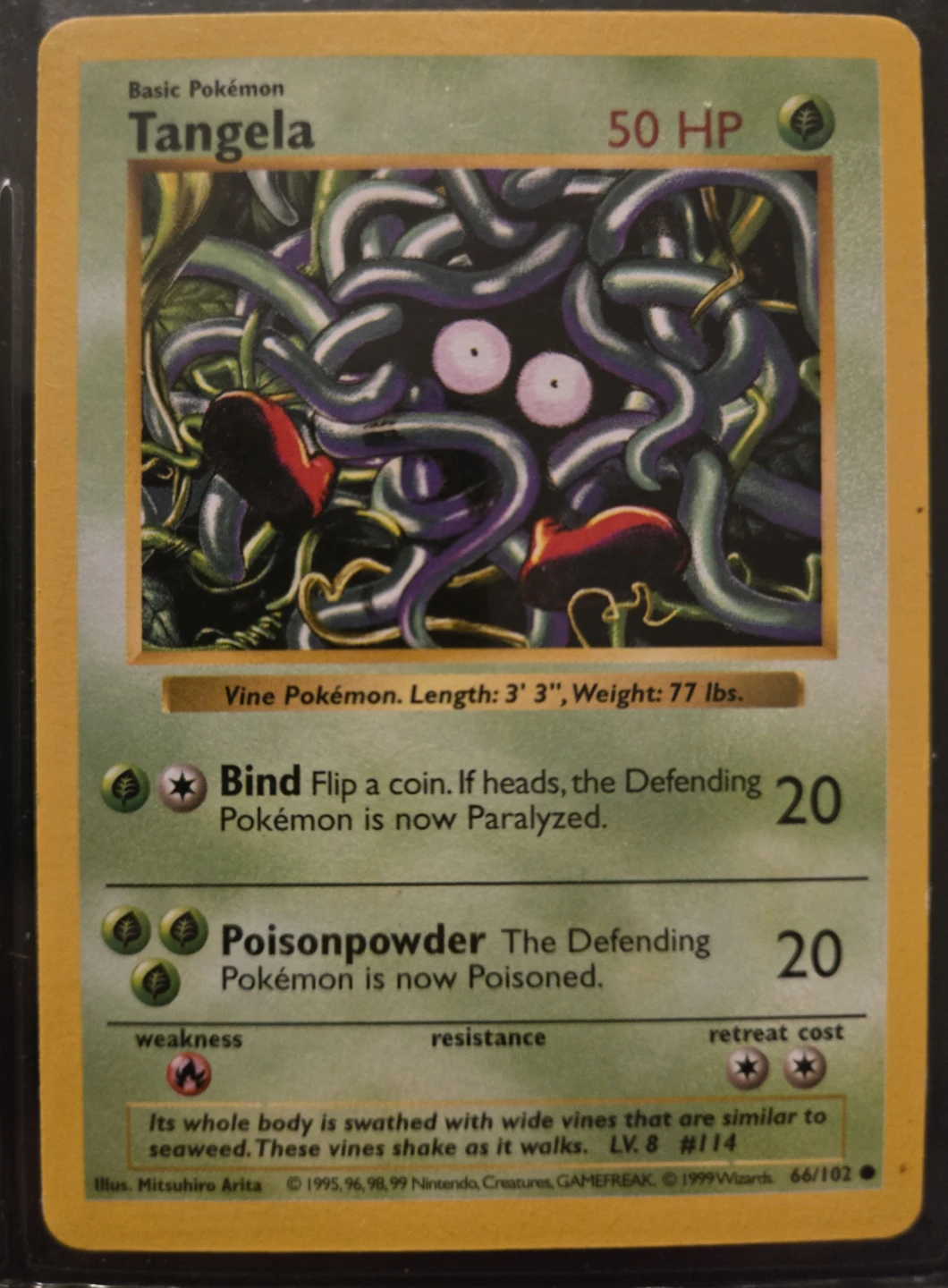 1999 Pokeman Rare Vulpix Misprint, Tangela Shadowless - photo 4