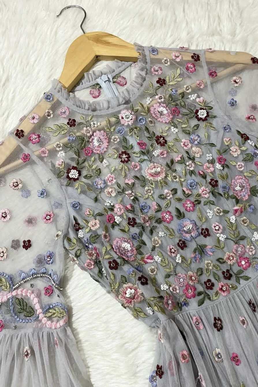 Needle and thread, Embroidered Tulle Maxi Dress - photo 4