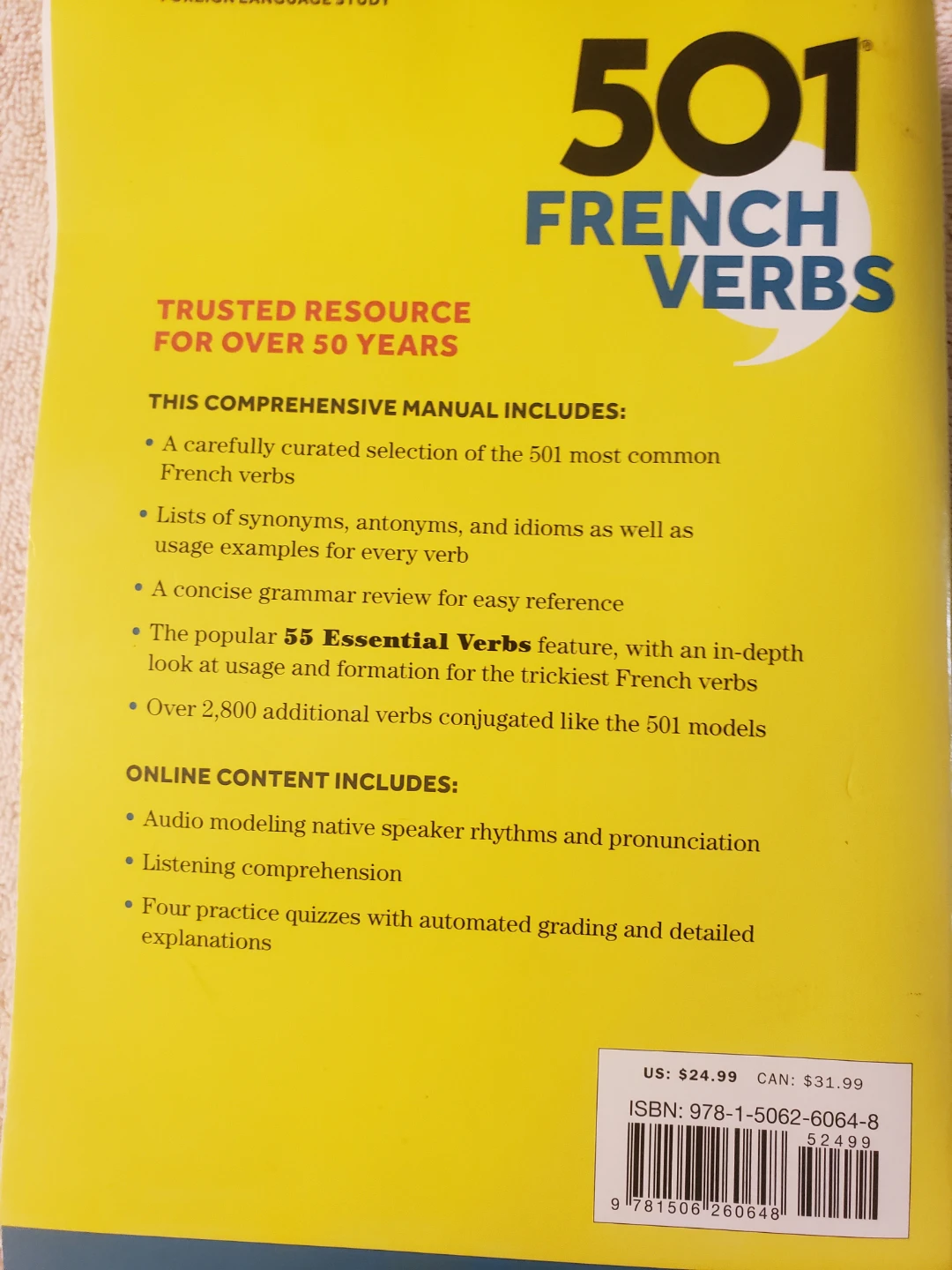Barron's 501 French Verbs Book - photo 2