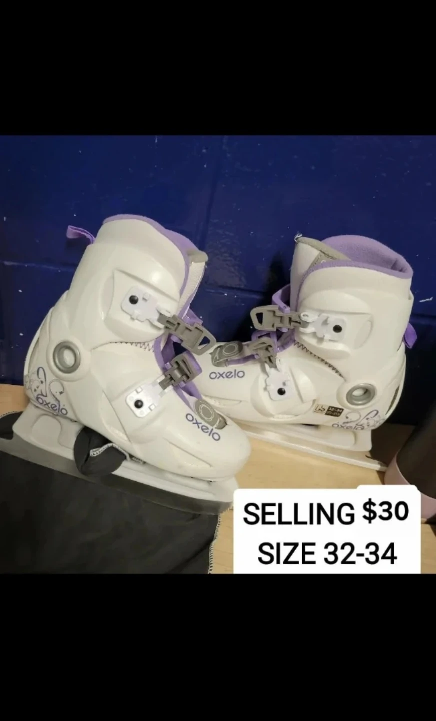 Oxelo Ice Skates Size 32-34