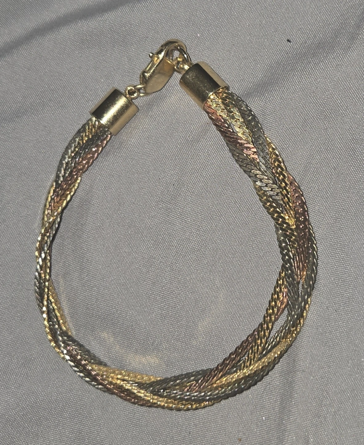 Tri-Tone Braided Bracelet