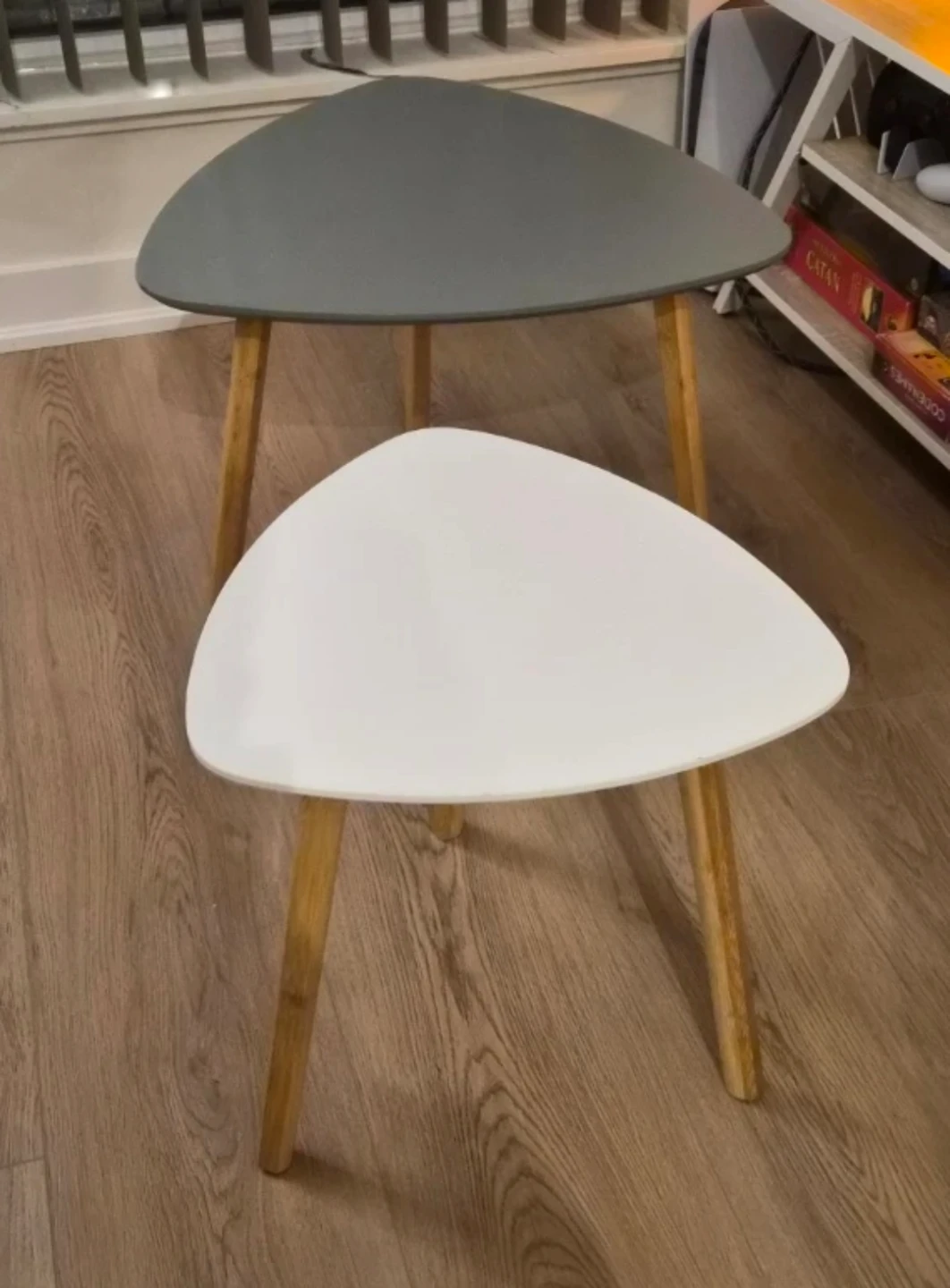 Nesting Side Tables - Grey & White - photo 3