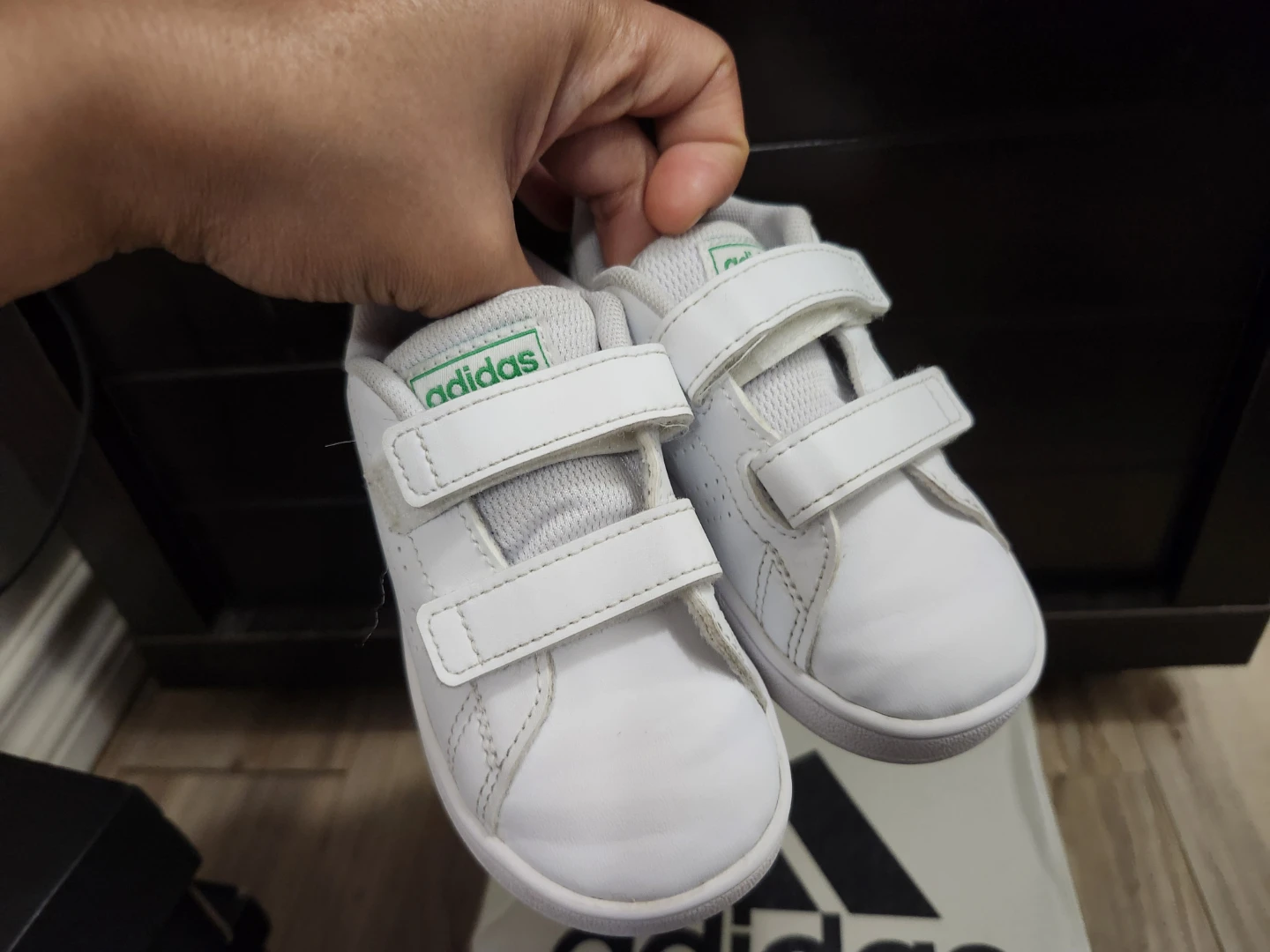 Adidas Advantage Toddler Shoes - Size 6- White/Green - photo 2