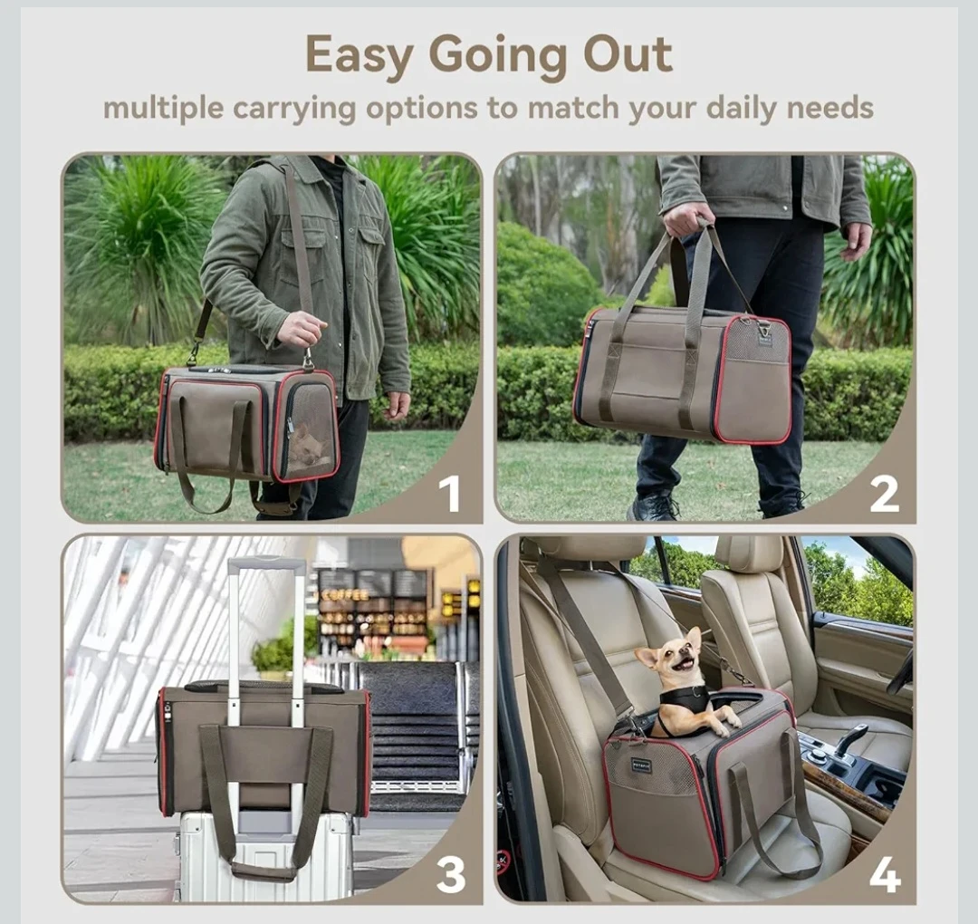Petsfit Expandable Cat Carrier Dog Carriers,Airline Approved.. - photo 3