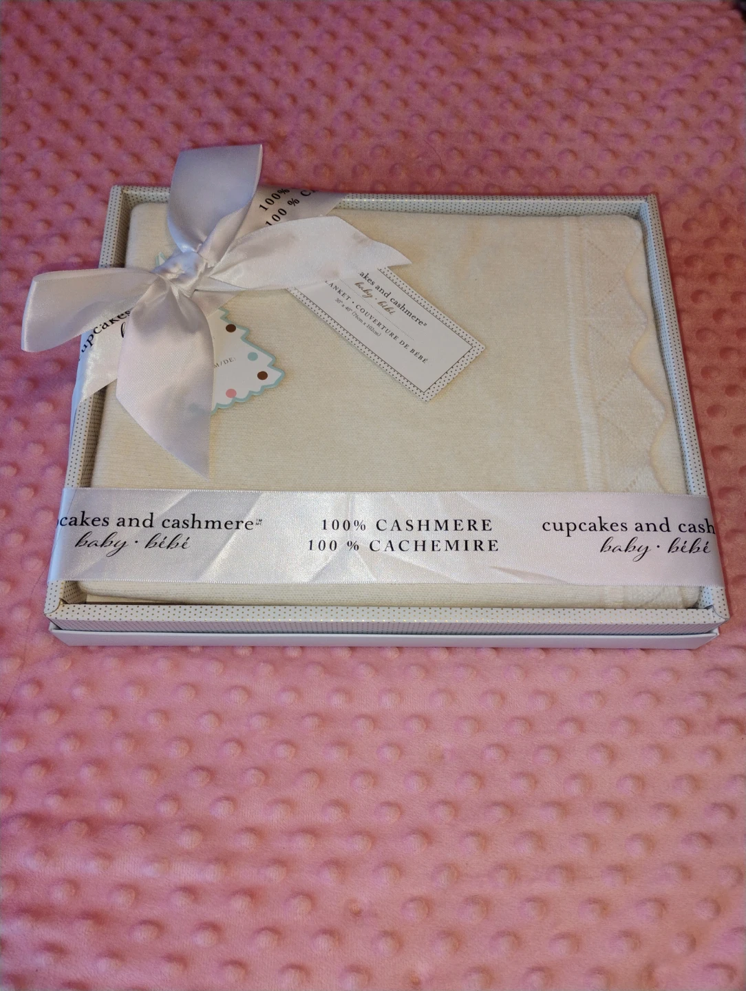 New Cupcakes and Cashmere Baby Blanket - 100% Cashmere