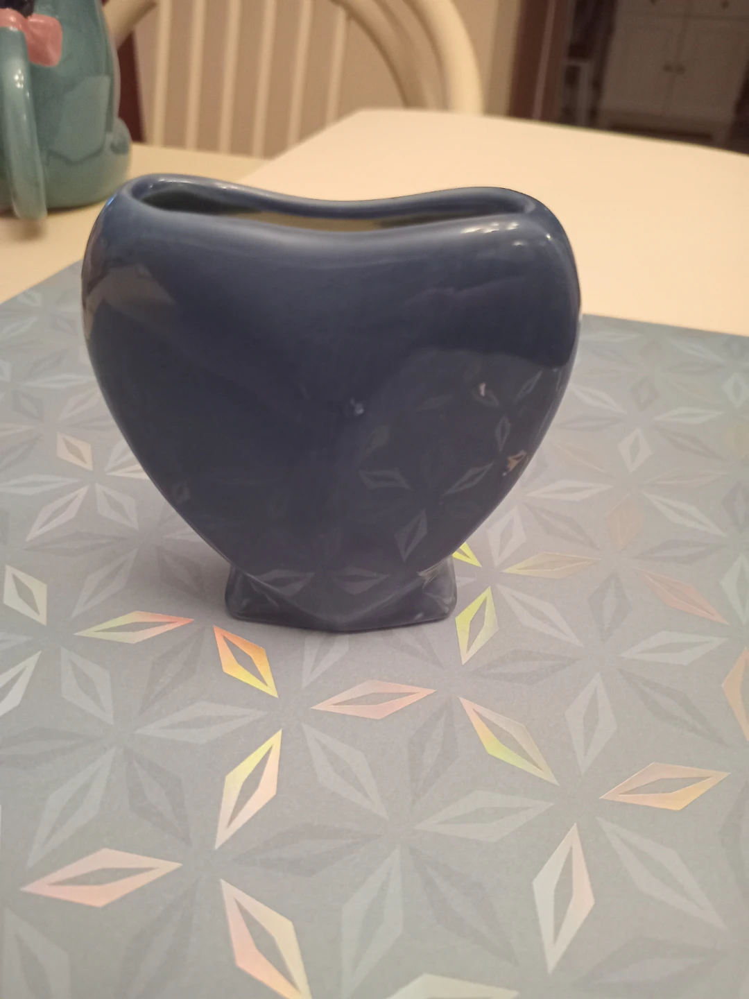 Blue Heart-Shaped Vase - photo 2