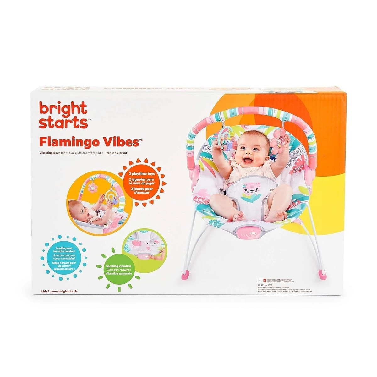 Brand New Bright Starts Flamingo Vibes Bouncer