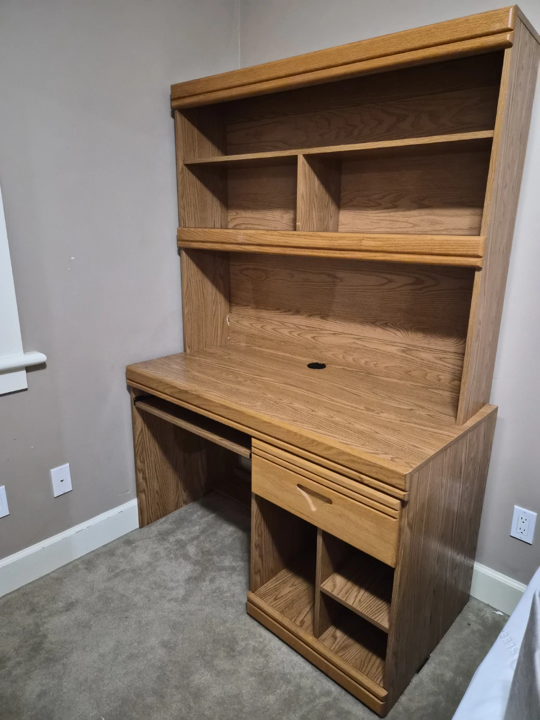 *FREE* Wooden Desk with Hutch - 52" Wide