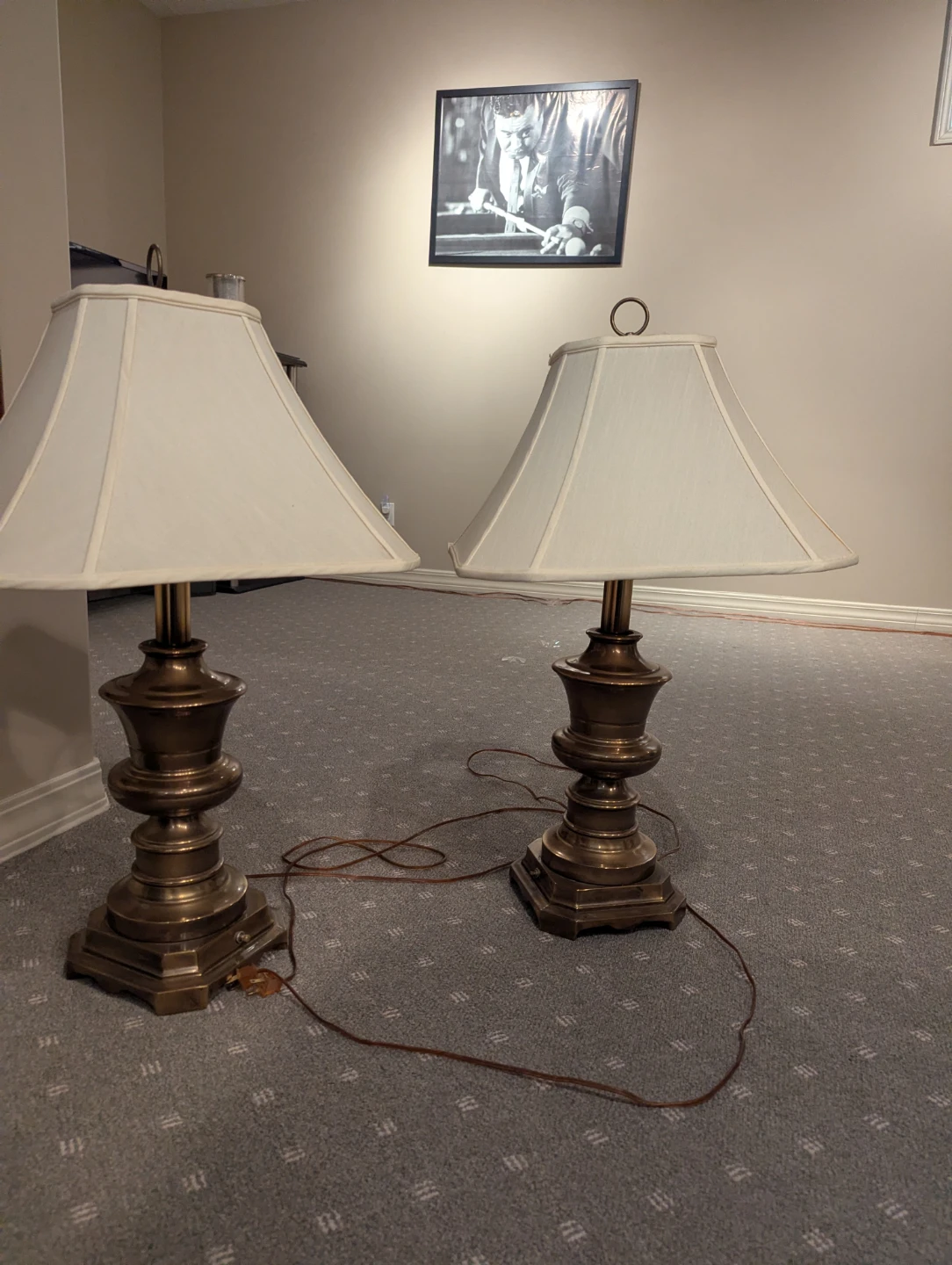 Pair of Brass Table Lamps