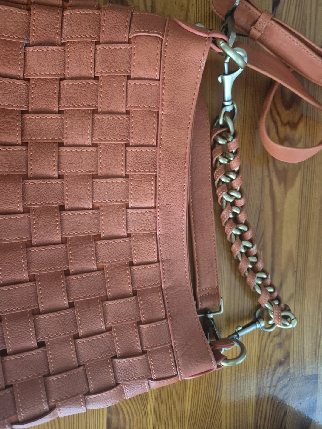 Orange Woven Shoulder Bag - photo 3