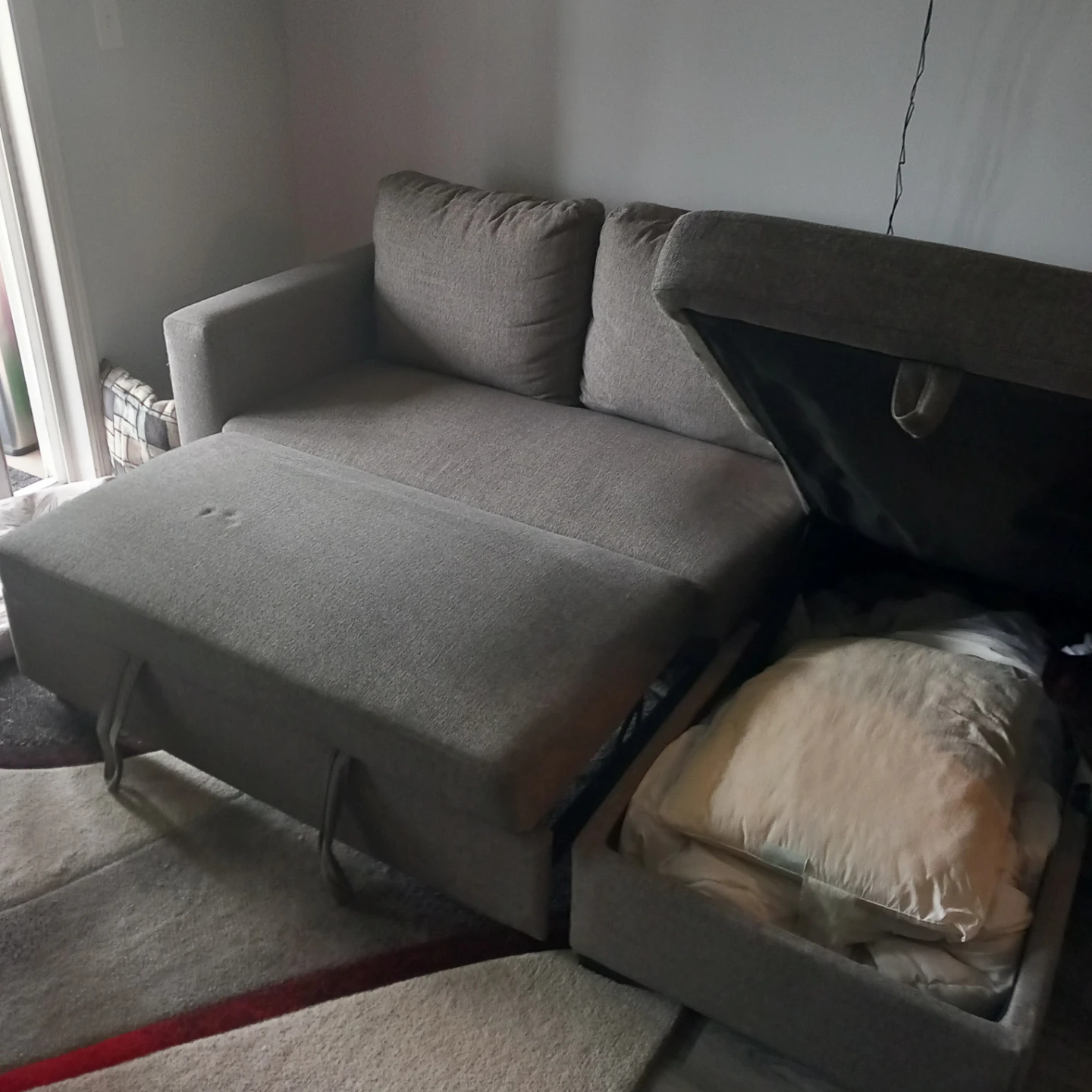 Pending Grey Sofa with Storage - photo 3