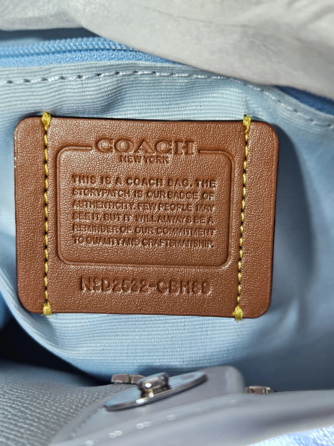 Coach Sktech Sig Laurl Ice Blue Tote Bag - photo 3