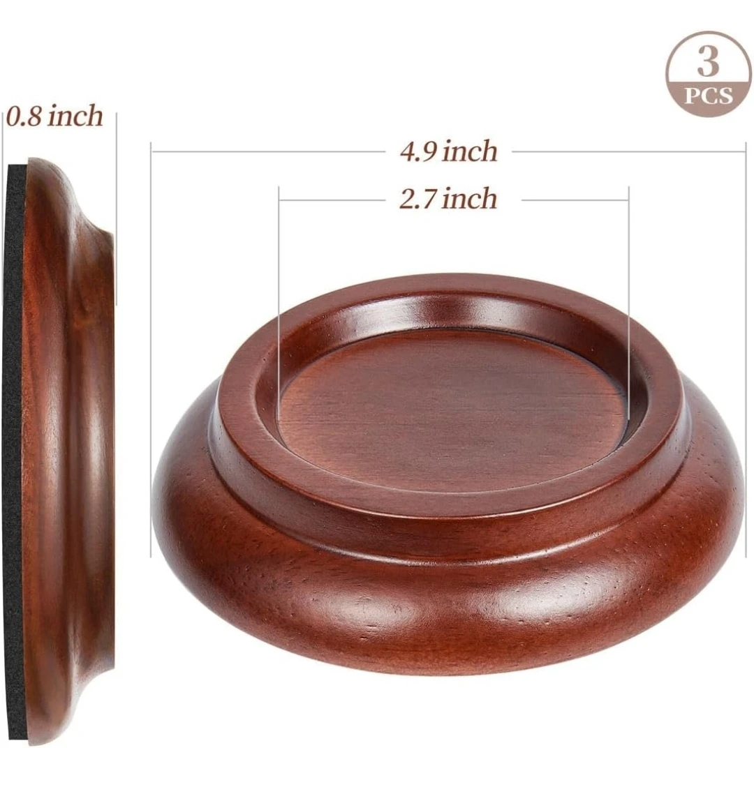 Sound harbor Hardwood Piano Caster Cups 🌱- Set of 3 - photo 3