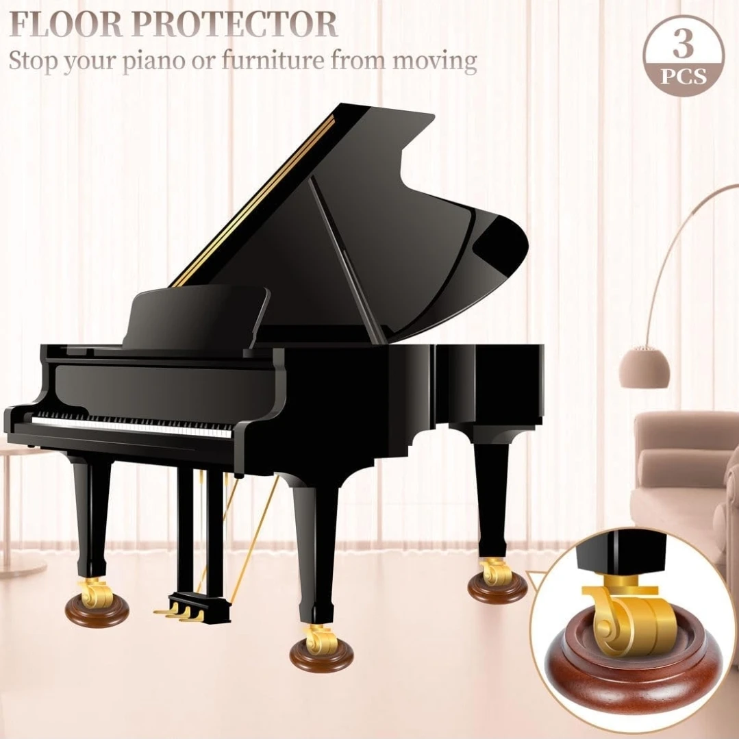 Sound harbor Hardwood Piano Caster Cups 🌱- Set of 3 - photo 4