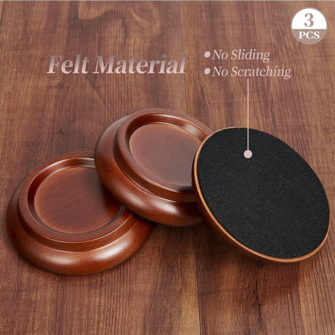 Sound harbor Hardwood Piano Caster Cups 🌱- Set of 3 - photo 5