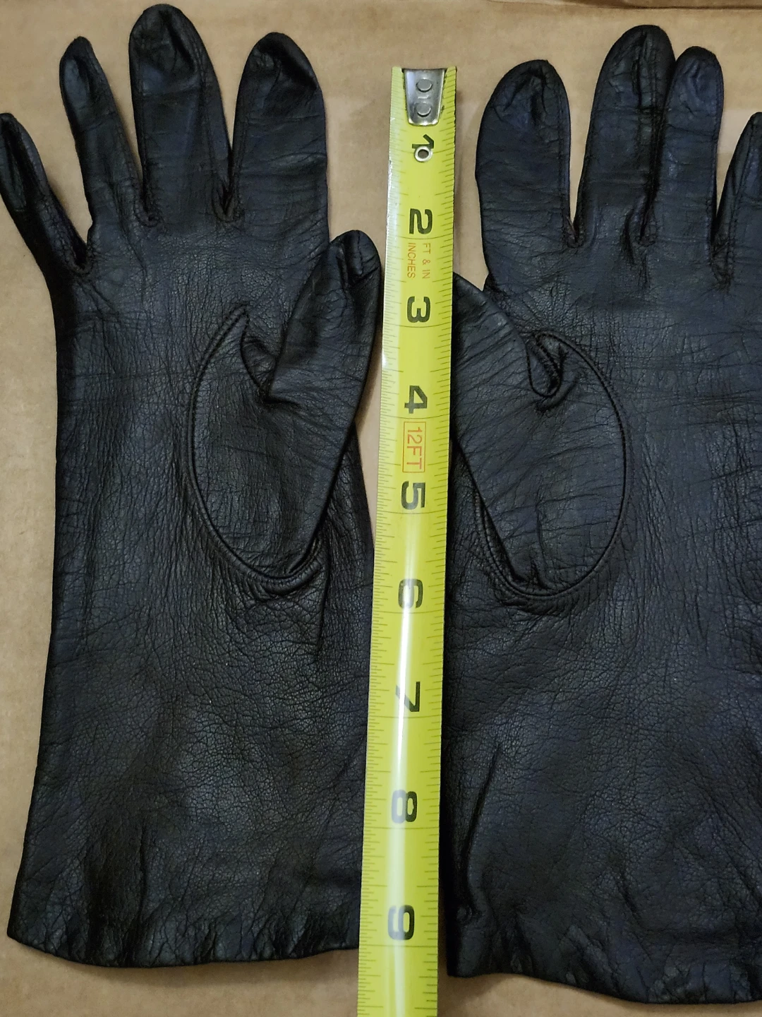 Black Leather Gloves