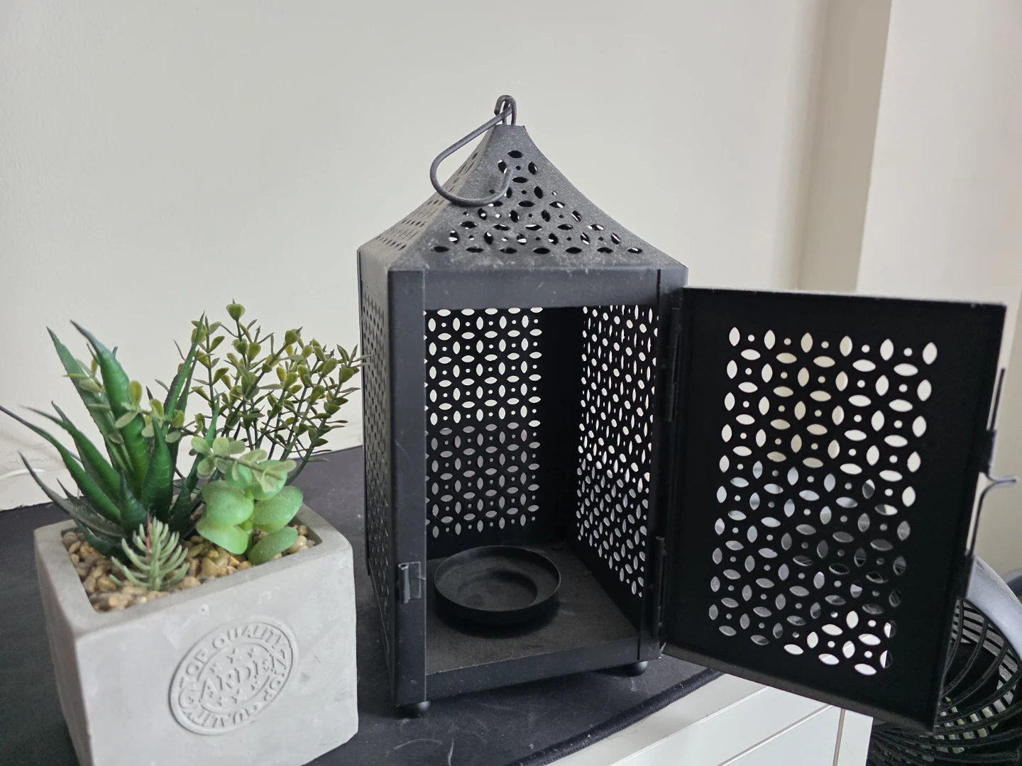 IKEA Black Metal Candle Lantern - photo 2