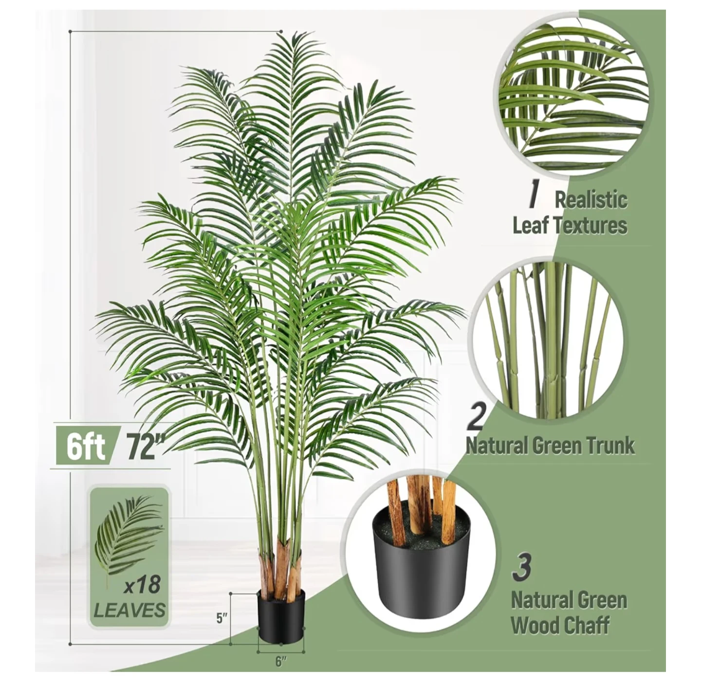 Artificial Palm Tree - 6ft - photo 2