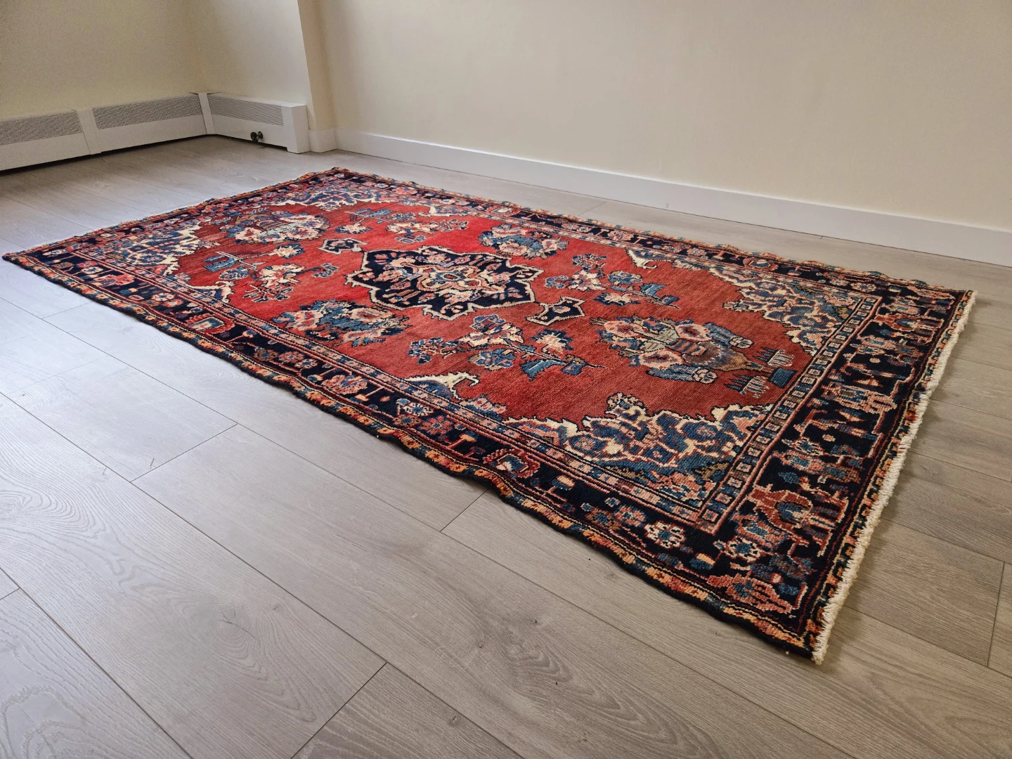 Antique Hand Knotted Wool Area Rug From Hamedan Region In Iran - photo 5