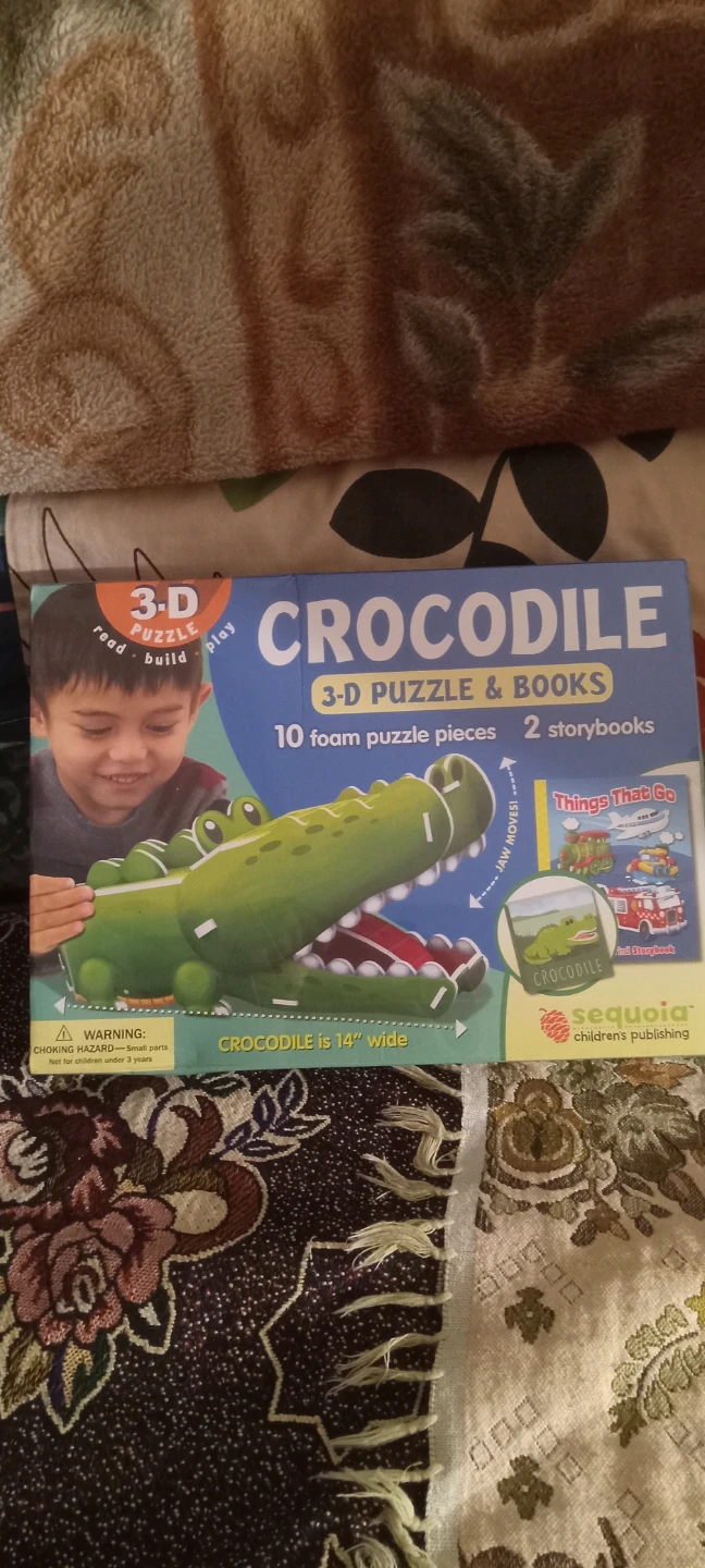 Crocodile 3-D Puzzle & Books 🏆