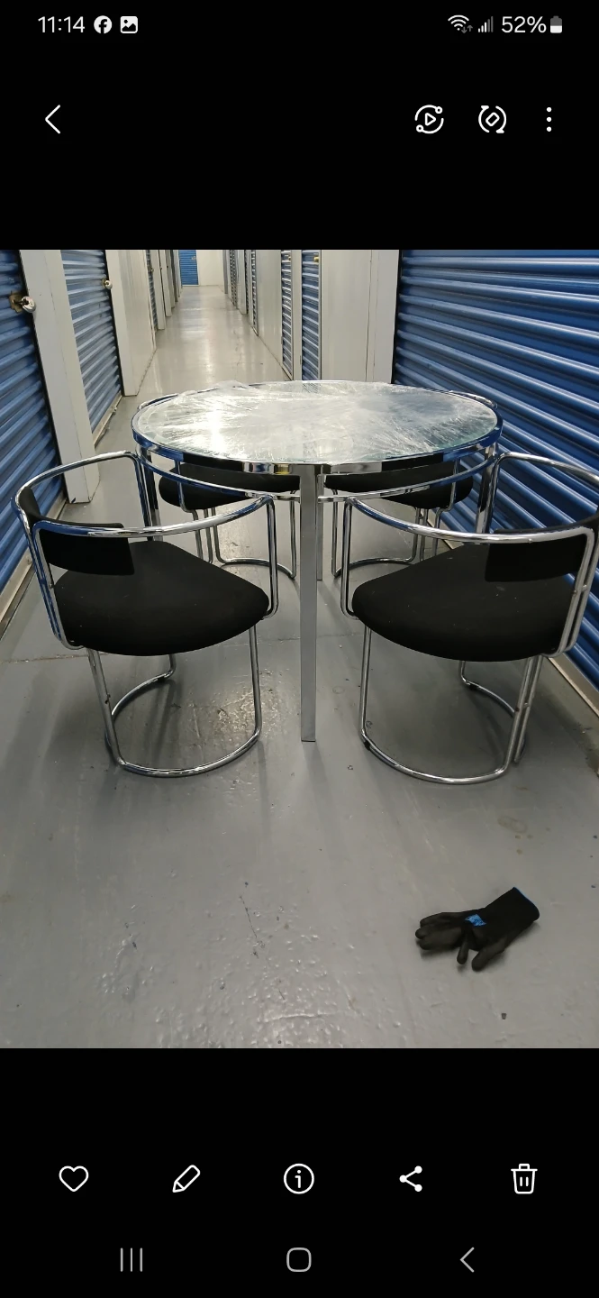 Round Glass Top Dining Table