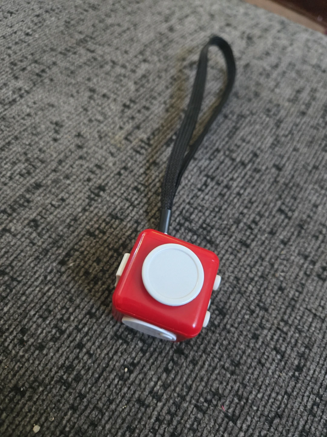 Red Fidget Cube with Lanyard