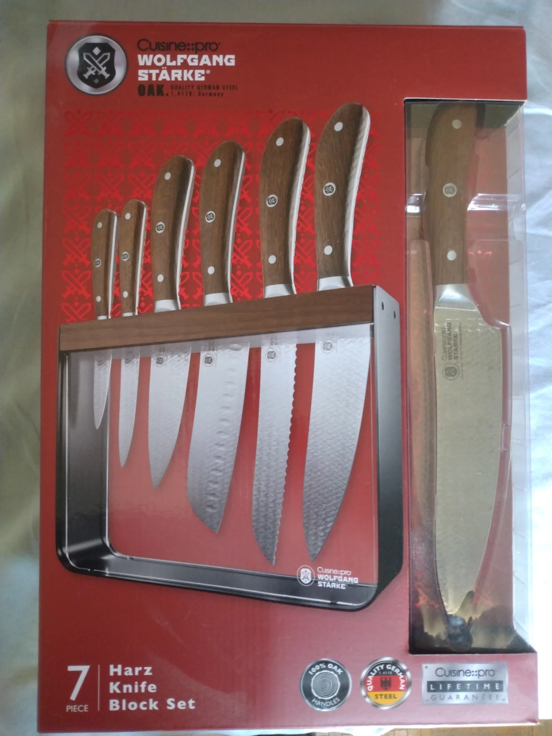 Cuisine::Pro Wolfgang Starke Oak 7 Piece Knife Block Set