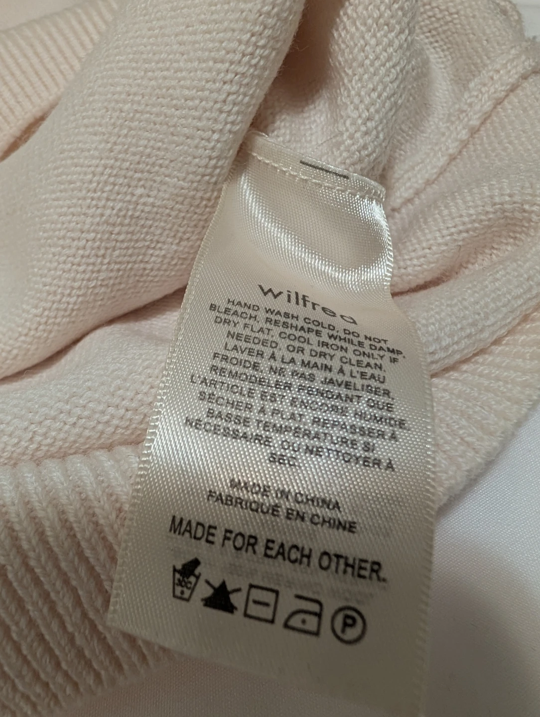 Wilfred 100%Merino Wool women's cream sweater Size XS - photo 5