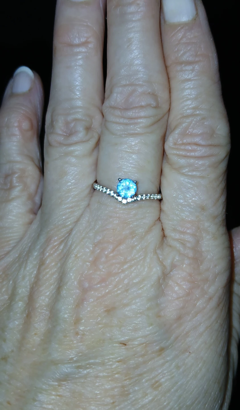 Blue Stone Ring with Accent Stones - photo 3
