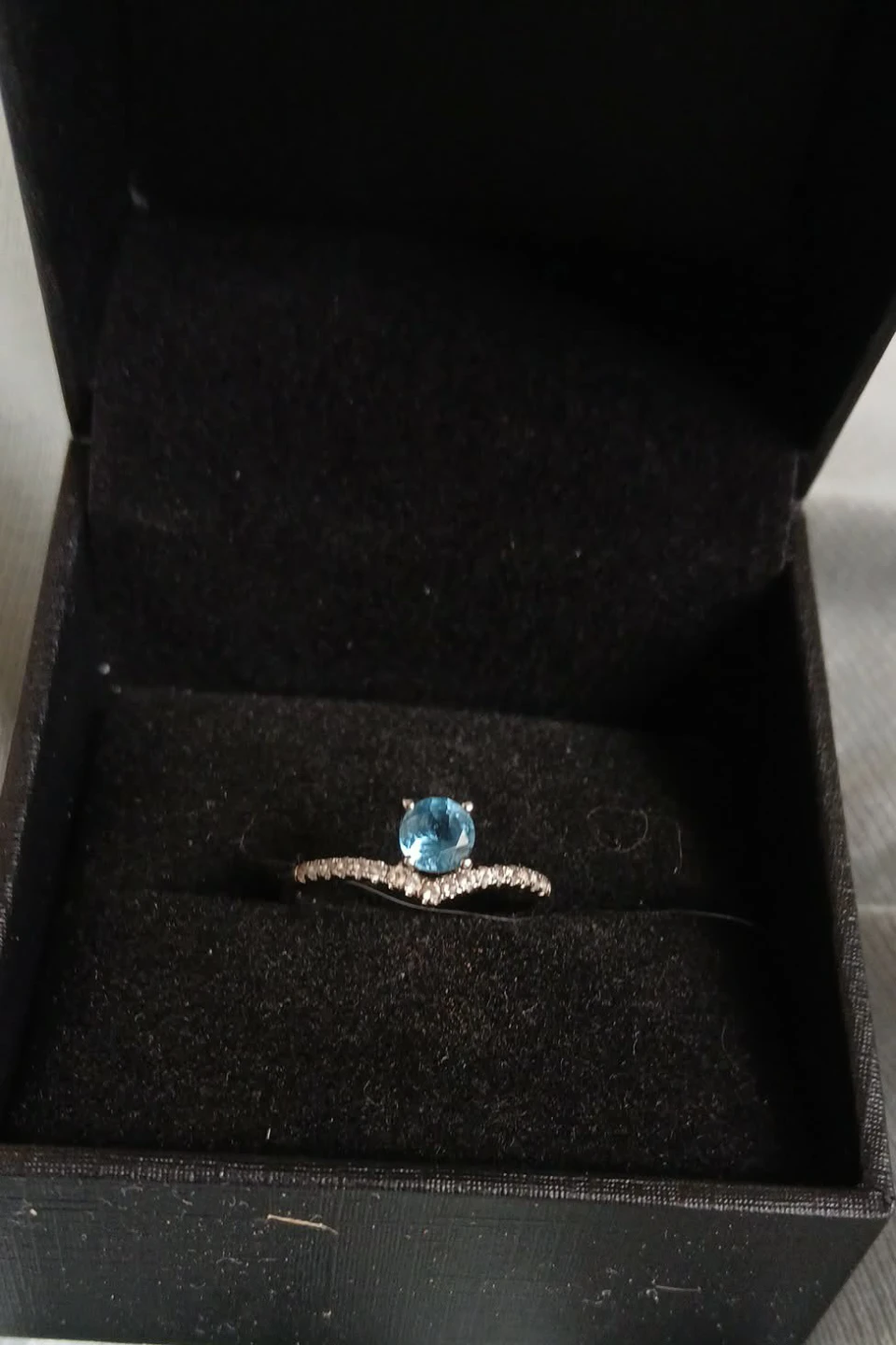 Blue Stone Ring with Accent Stones - photo 2