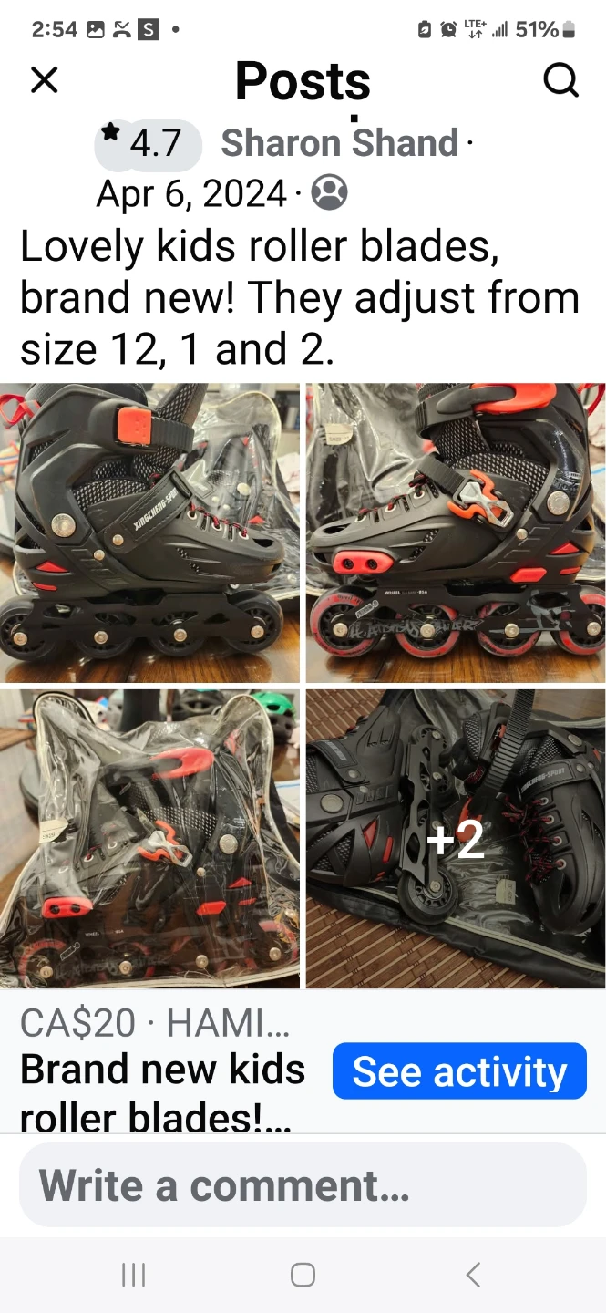Brand New Kids Roller Blades Size 12-2