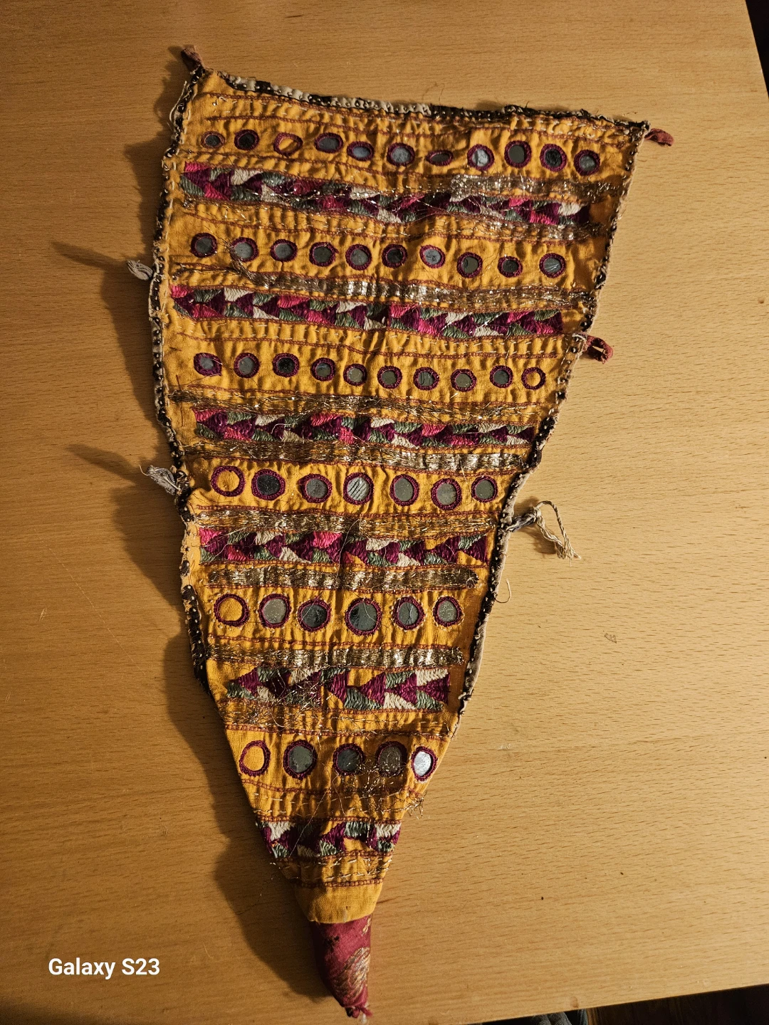 Vintage Embroidered Textile Wall Hanging