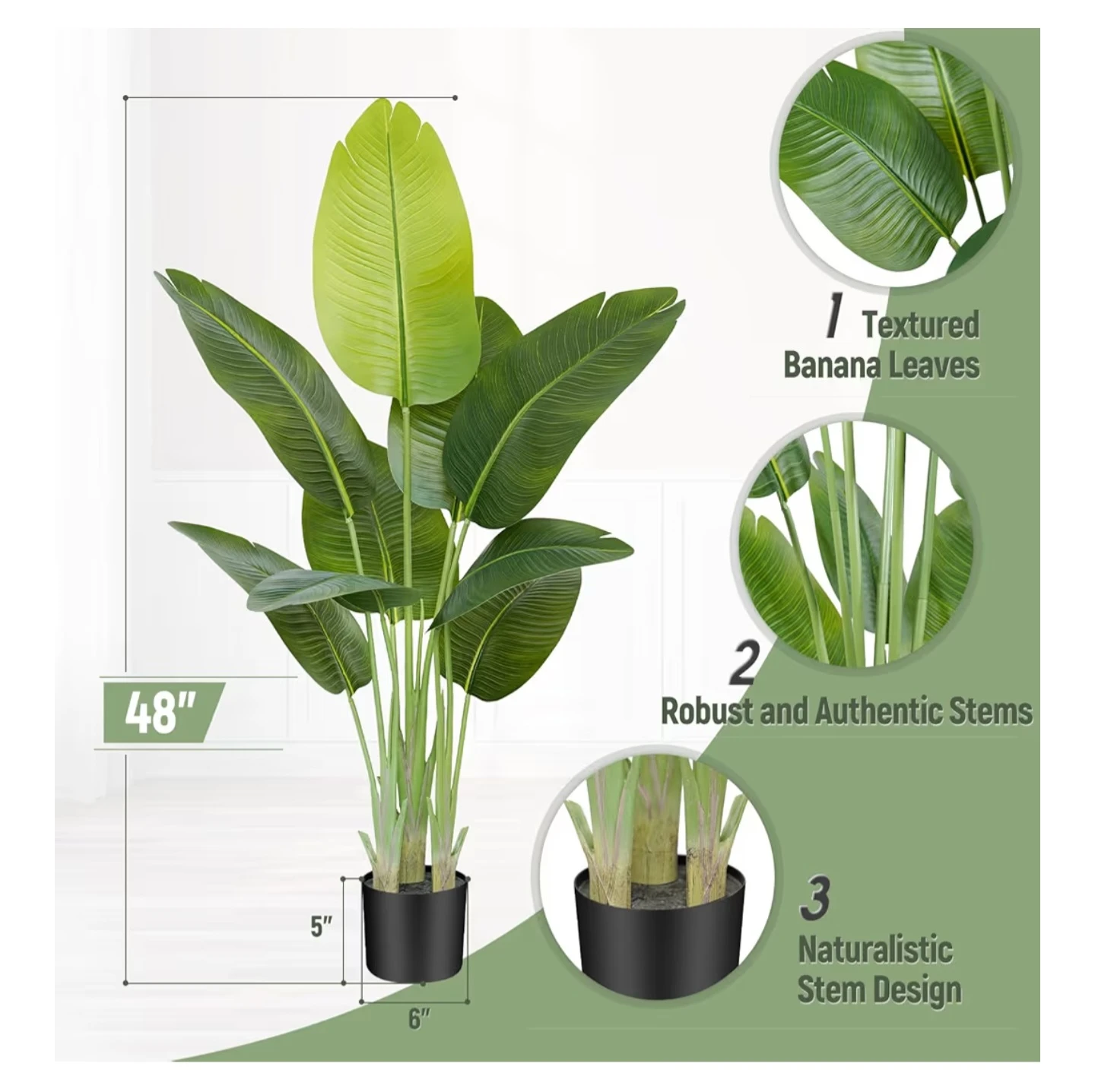 4 feet Faux Bird of Paradise Plant - photo 3