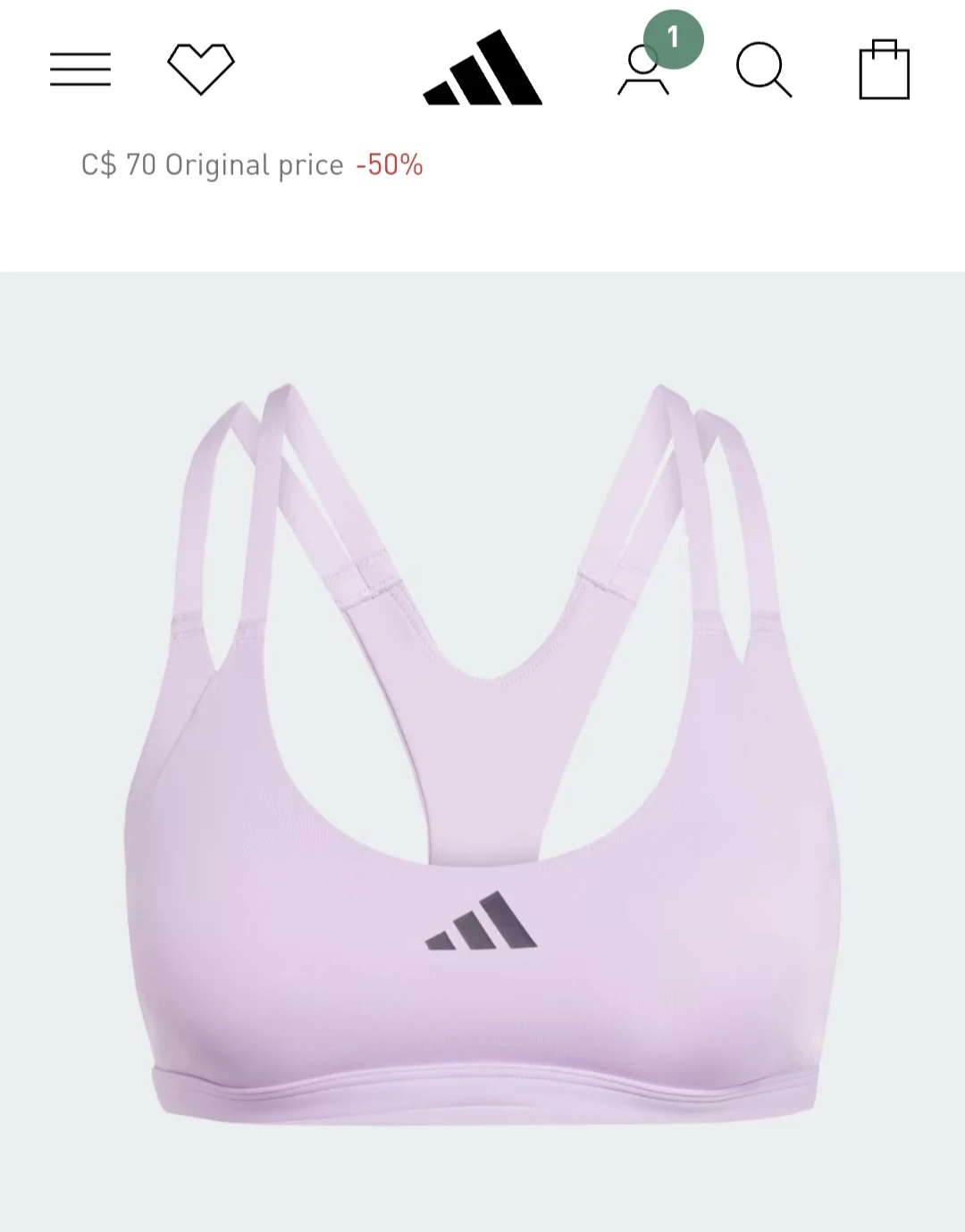Adidas Aeroknit Light-Support Sports Bra - Size M - photo 4