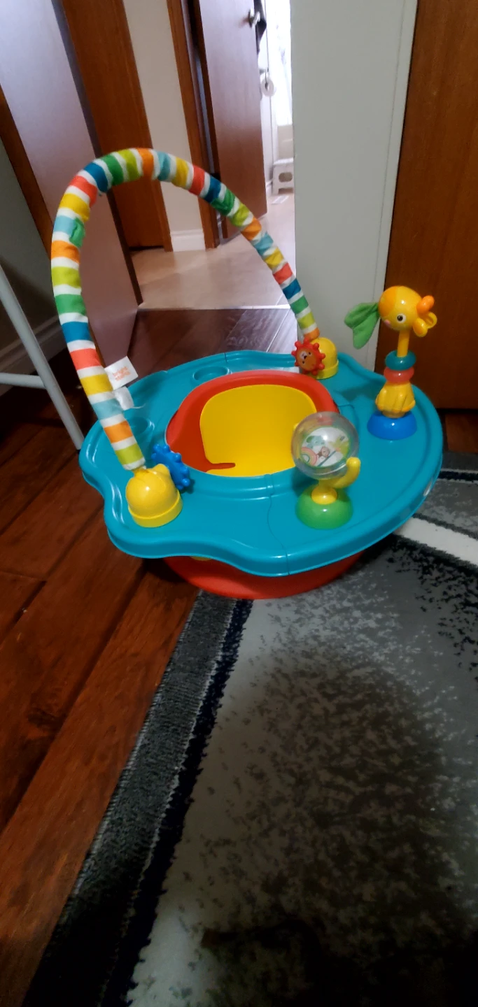 Bright Starts Activity Center Booster Seat W/3Point Harness