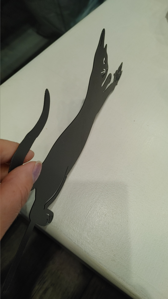 Black Cat and Butterfly Metal Garden Stake - photo 3