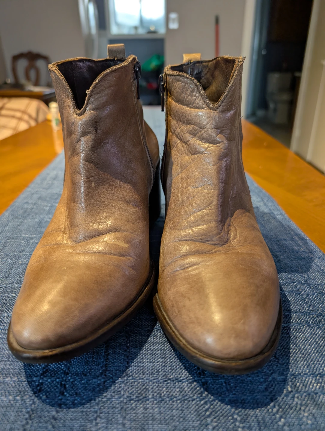 Brown Leather Ankle Boots