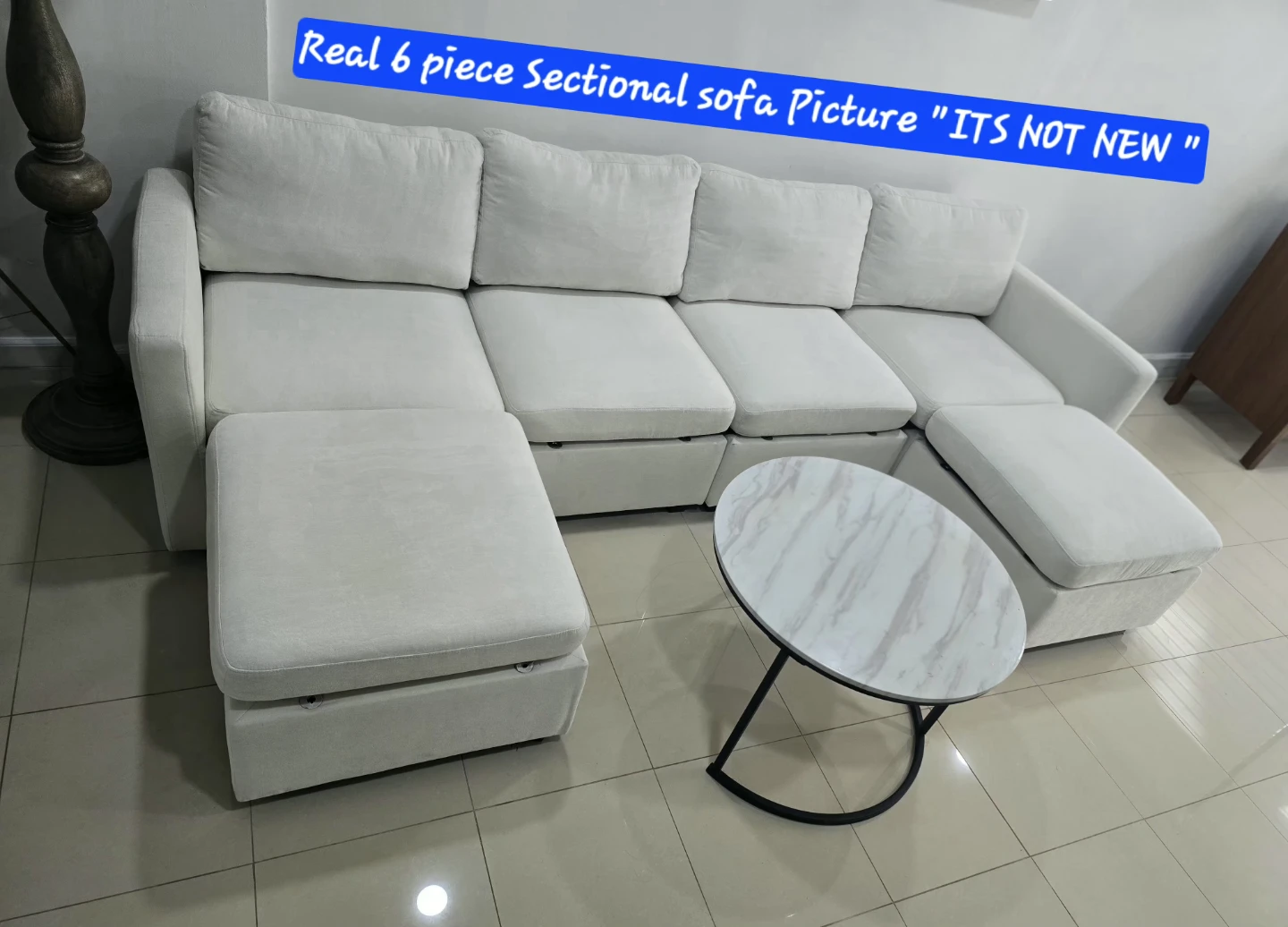 Cpintltr 6-Piece Sectional Sofa - 4 Seat + 2 Ottoman