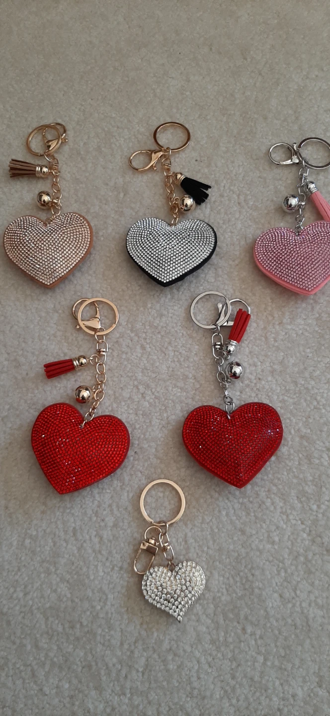 Heart Rhinestone Keychain